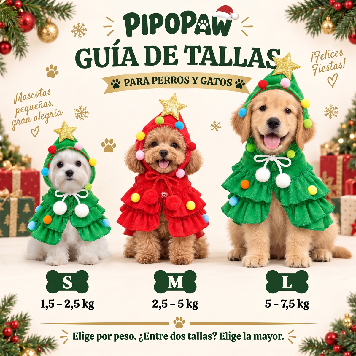 Disfraz Árbol de Navidad para Perros 🎄